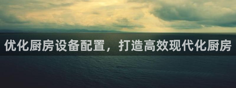 尊龙z6官网ag：优化厨房设备配置，打造高效现代化厨房