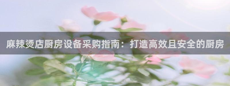 尊龙凯时几百万怎么下：麻辣烫店厨房设备采购指南：打造高效且安