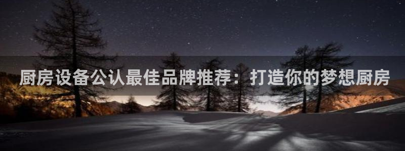 尊龙凯时网站赌愽是真的吗： 厨房设备公认最佳品牌推荐：打造你